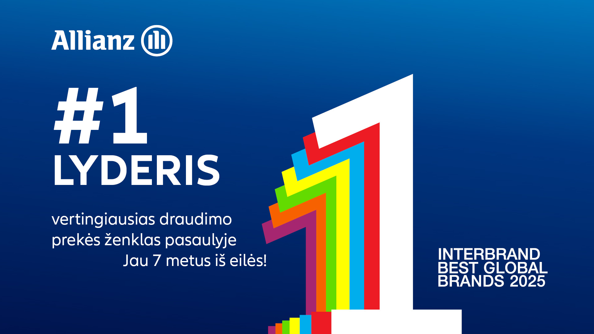 Jau 7 metus iš eilės Allianz – vertingiausias draudimo prekės ženklas pasaulyje